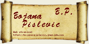 Bojana Pislević vizit kartica